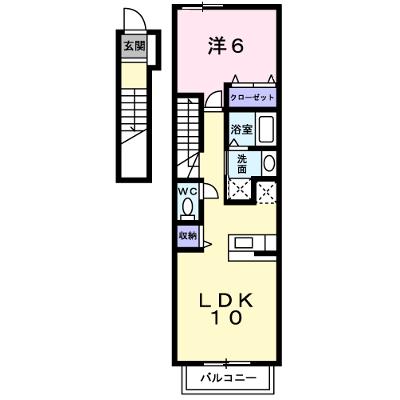 プラッツ　くみのき 201【管理NO：1-015337101-02010】 ★家具家電は申し込み後に搬入しますの物件画像
