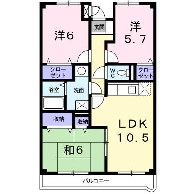 ラルジュウエスト 105【管理NO：1-007934801-01040】 ★家具家電は申し込み後に搬入しますの物件画像