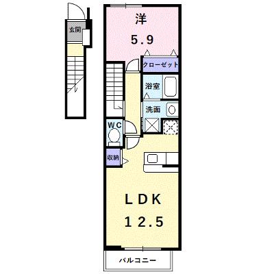 エクセレント　大美野 207【管理NO：1-014632201-02060】 ★家具家電は申し込み後に搬入しますの物件画像