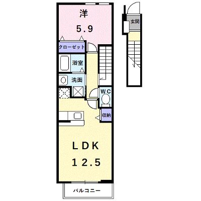 エクセレント　大美野 205【管理NO：1-014632201-02040】 ★家具家電は申し込み後に搬入します 2026年07月中旬入居可能の物件画像