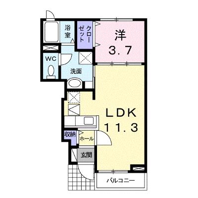 メゾンドソレイユⅡ 103【管理NO：1-017141502-01030】 ★家具家電は申し込み後に搬入します 2026年08月上旬入居可能の物件画像