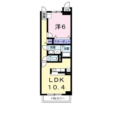 グランパレ 106【管理NO：1-015018801-01050】 ★家具家電は申し込み後に搬入します★の物件画像