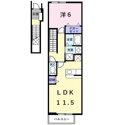 エスプワールＣ 202【管理NO：1-014447002-02020】 ★家具家電は申し込み後に搬入します★の物件画像