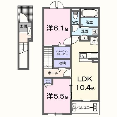アルバ　エレガンテ　Ⅱ 203【管理NO：1-027640002-02030】 ★家具家電は申し込み後に搬入します 2026年08月中旬入居可能の物件画像