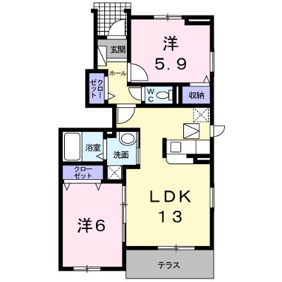 メゾン　ド　プラリネ 101【管理NO：1-017537601-01010】 ★家具家電は申し込み後に搬入しますの物件画像