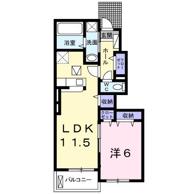 プランドール東佐野Ⅱ 102【管理NO：1-024701002-01020】 ★家具家電は申し込み後に搬入しますの物件画像