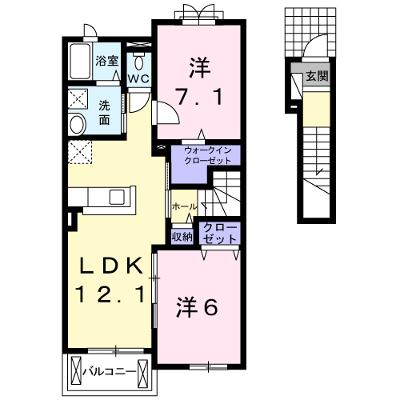 キャトル　セゾン 205【管理NO：1-019482301-02040】 ★家具家電は申し込み後に搬入します★ ★2026年08月中旬入居可能★の物件画像