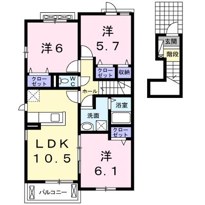 レスペランス　Ⅱ 206【管理NO：1-018764401-02050】 ★家具家電は申し込み後に搬入します 2026年08月中旬入居可能の物件画像