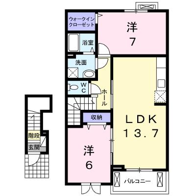 フォンテーヌ２番館 203【管理NO：1-016916101-02030】 ★家具家電は申し込み後に搬入しますの物件画像