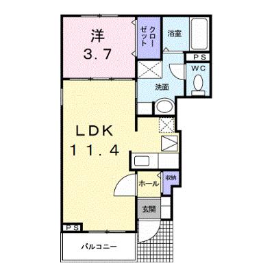 プリムローズ　Ⅰ 101【管理NO：1-015864001-01010】 ★家具家電は申し込み後に搬入しますの物件画像