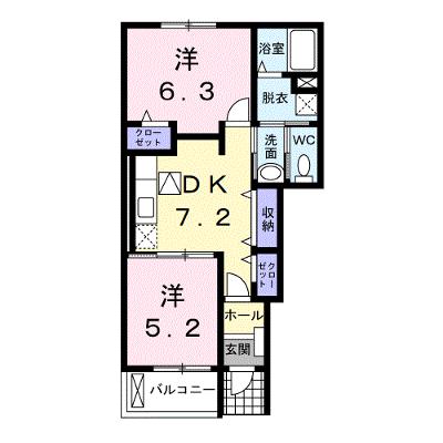 プランドール　２ 103【管理NO：1-015482302-01030】 ★家具家電は申し込み後に搬入します★の物件画像