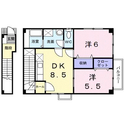 メゾン　ド　ヴィヴァーチェⅡ 201【管理NO：1-009509402-02010】 ★家具家電は申し込み後に搬入します★の物件画像