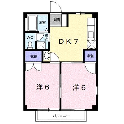 コーポコマツ 201【管理NO：1-007316601-02010】 ★家具家電は申し込み後に搬入します★の物件画像
