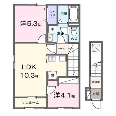 アリアーテⅢ 201【管理NO：1-028717701-02010】 ★家具家電は申し込み後に搬入します★ ★2026年11月下旬入居可能★の物件画像