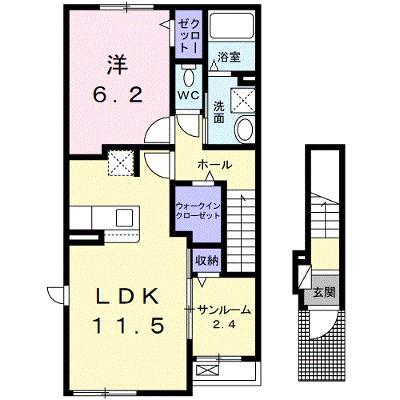 ベルシャイン　紀三井寺　Ⅰ 201【管理NO：1-027259201-02010】 ★家具家電は申し込み後に搬入します★の物件画像