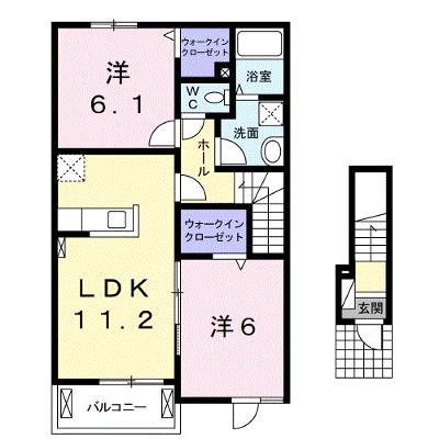 メゾン　ド　ボヌール 202【管理NO：1-022131101-02020】 ★家具家電は申し込み後に搬入します★の物件画像