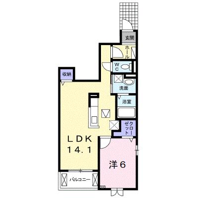 ケーズコート　Ｏ・Ｖ 101【管理NO：1-021765201-01010】 ★家具家電は申し込み後に搬入します★の物件画像