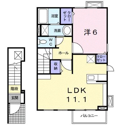 アバカス・榎原 201【管理NO：1-015325701-02010】 ★家具家電は申し込み後に搬入します★の物件画像