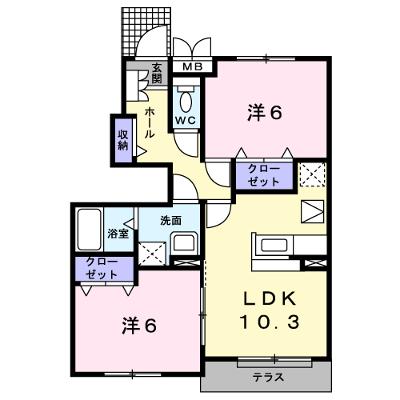レットル・ダムール　Ⅲ 102【管理NO：1-015052703-01020】 ★家具家電は申し込み後に搬入します 2026年07月中旬入居可能の物件画像