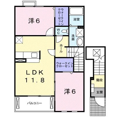 プロムナード和 202【管理NO：1-014334603-02020】 ★家具家電は申し込み後に搬入します★の物件画像