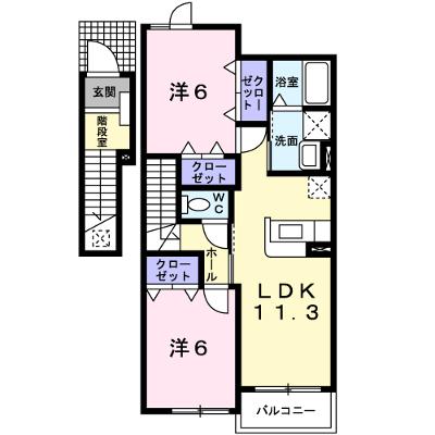 パルテールⅡ 203【管理NO：1-013635902-02030】 ★家具家電は申し込み後に搬入します★の物件画像