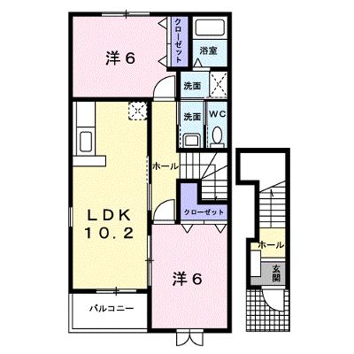 エスプワールＩ（アイ）Ⅱ 201【管理NO：1-012694802-02010】 ★家具家電は申し込み後に搬入します★の物件画像