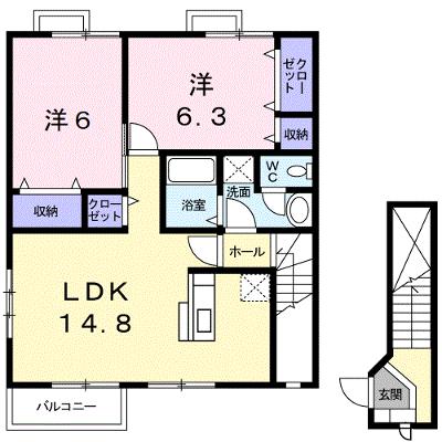 シャン・ド・フルールⅠ 201【管理NO：1-012517901-02010】 ★家具家電は申し込み後に搬入します★の物件画像
