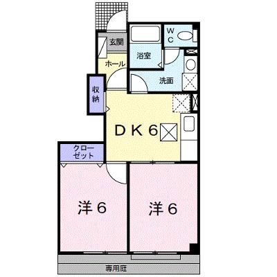 ジェルメ・コリーヌ　Ⅱ 102【管理NO：1-012174602-01020】 ★家具家電は申し込み後に搬入しますの物件画像