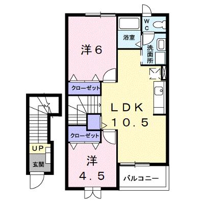 フィオレンテⅡ 203【管理NO：1-012103202-02030】 ★家具家電は申し込み後に搬入します★の物件画像