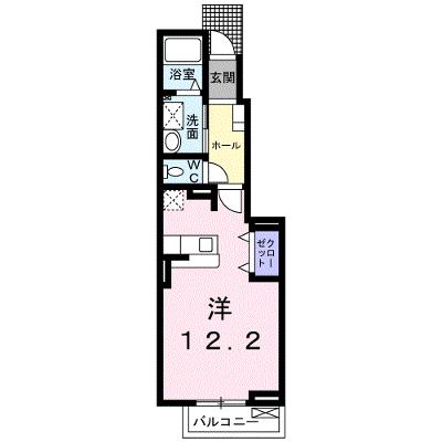 カサデプラシードⅡ 103【管理NO：1-011883602-01030】 ★家具家電は申し込み後に搬入します★の物件画像