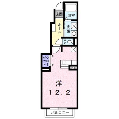 カサデプラシードⅡ 102【管理NO：1-011883602-01020】 ★家具家電は申し込み後に搬入します★の物件画像