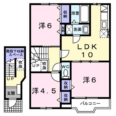 カンタービレⅡ 202【管理NO：1-011374102-02020】 ★家具家電は申し込み後に搬入しますの物件画像