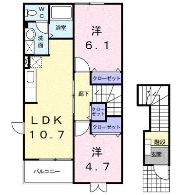 チェリークイーン 201【管理NO：1-011081101-02010】 ★家具家電は申し込み後に搬入しますの物件画像