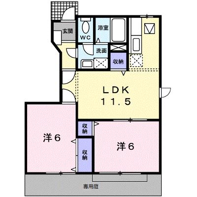 カーサ・エスト内原 101【管理NO：1-009488701-01010】 ★家具家電は申し込み後に搬入します★の物件画像