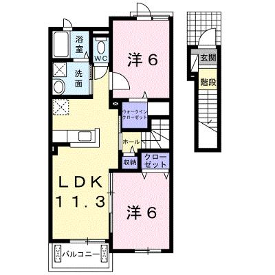 オーブ　Ⅱ 203【管理NO：1-022799002-02030】 ★家具家電は申し込み後に搬入します★の物件画像