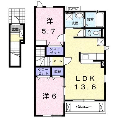 ラ・セゾン・クレール 201【管理NO：1-022073401-02010】 ★家具家電は申し込み後に搬入しますの物件画像