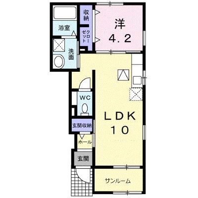 ベルファミーユ　Ⅰ 102【管理NO：1-021190001-01020】 ★家具家電は申し込み後に搬入しますの物件画像