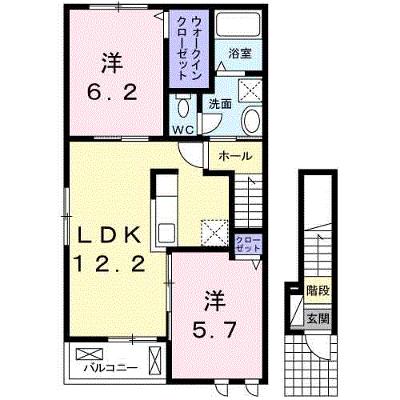 フォルトゥーナ　Ⅱ 201【管理NO：1-021030501-02010】 ★家具家電は申し込み後に搬入します★の物件画像