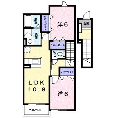 カノンⅢ 201【管理NO：1-013062403-02010】 ★家具家電は申し込み後に搬入しますの物件画像
