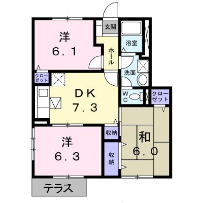 リヴィエール岩出Ⅱ 103【管理NO：1-009795302-01030】 ★家具家電は申し込み後に搬入しますの物件画像