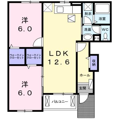 ベネヴォレンテＣ 102【管理NO：1-023300501-01020】 ★家具家電は申し込み後に搬入します★の物件画像