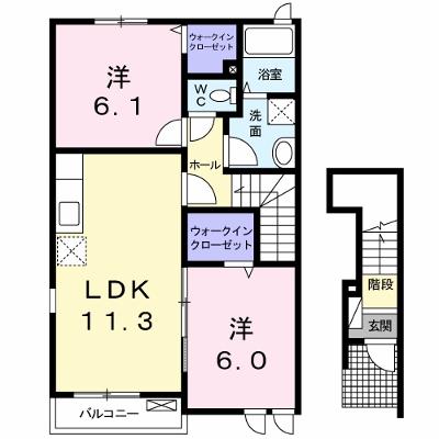 プランドール　アン 201【管理NO：1-016063601-02010】 ★家具家電は申し込み後に搬入します★の物件画像
