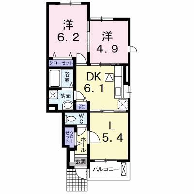 プリマベーラ　Ｄ 103【管理NO：1-015642704-01030】 ★家具家電は申し込み後に搬入します★の物件画像