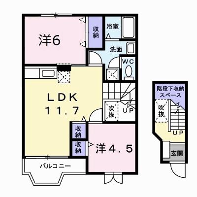 シャンゼリゼ弐番館 202【管理NO：1-009378501-02020】 ★家具家電は申し込み後に搬入します★の物件画像
