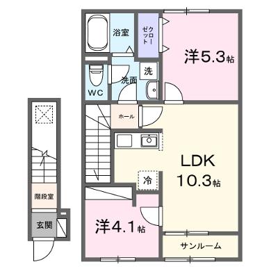 ポルト・ボヌールＫ　Ⅰ 205【管理NO：1-028666501-02040】 2026年10月上旬入居可能の物件画像