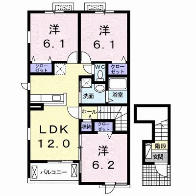ブランジュ　Ⅱ 201【管理NO：1-022888502-02010】 ★家具家電は申し込み後に搬入します★の物件画像