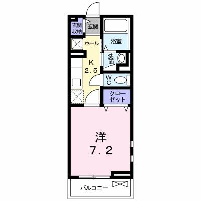 キルシュ　ブラウ 201【管理NO：1-017895401-02010】 ★家具家電は申し込み後に搬入します★の物件画像