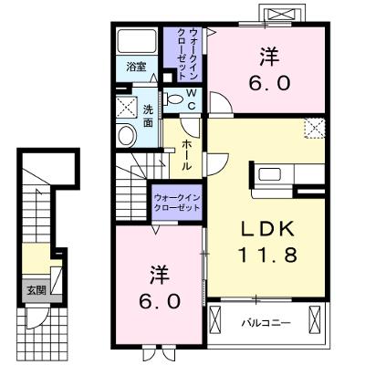 メゾンオーシャンＡ 203【管理NO：1-014444501-02030】 ★家具家電は申し込み後に搬入します★の物件画像