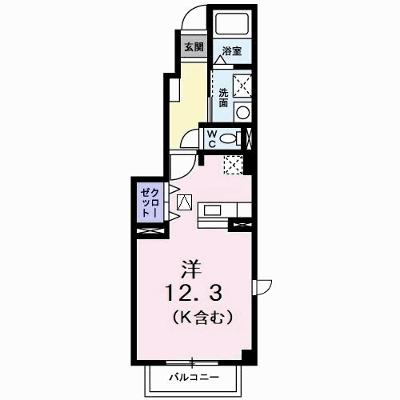 キャプリコートＣ 101【管理NO：1-012441301-01010】 ★家具家電は申し込み後に搬入します★の物件画像