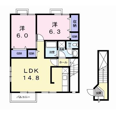 サンシェール　Ｂ 201【管理NO：1-011538902-02010】 ★家具家電は申し込み後に搬入します★の物件画像